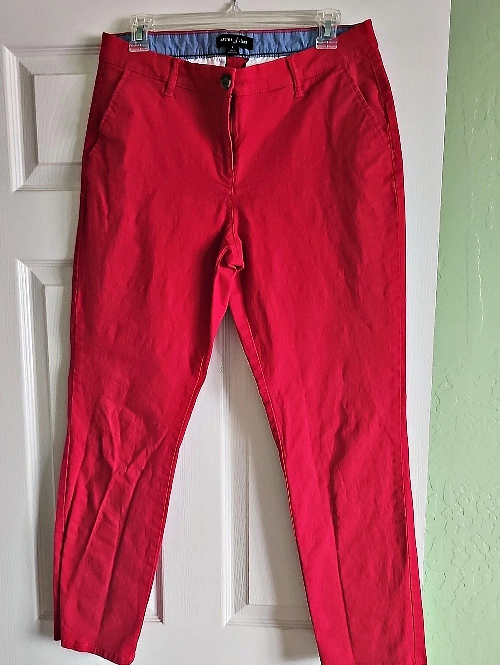 Nautica Jeans Straight Leg Pants in Pink Size 8